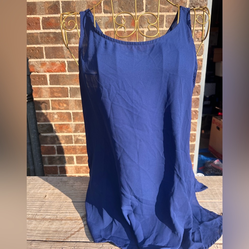 Pioneer Women Blue Tank Top Size Small